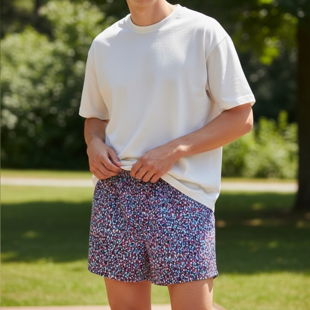 98 COAST Swimwear Men's Swim Trunks Multi Color Size Small
